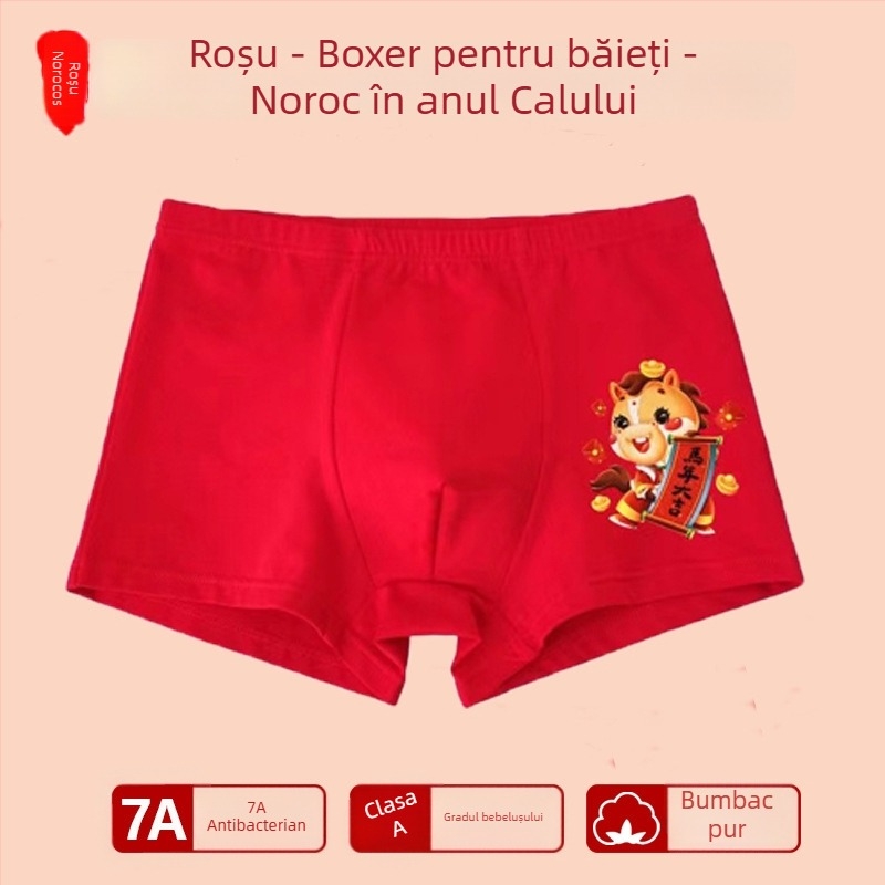 Chiloți pentru băieți, talie medie, 95% bumbac, Clasă de siguranță A, pentru copii mai mari