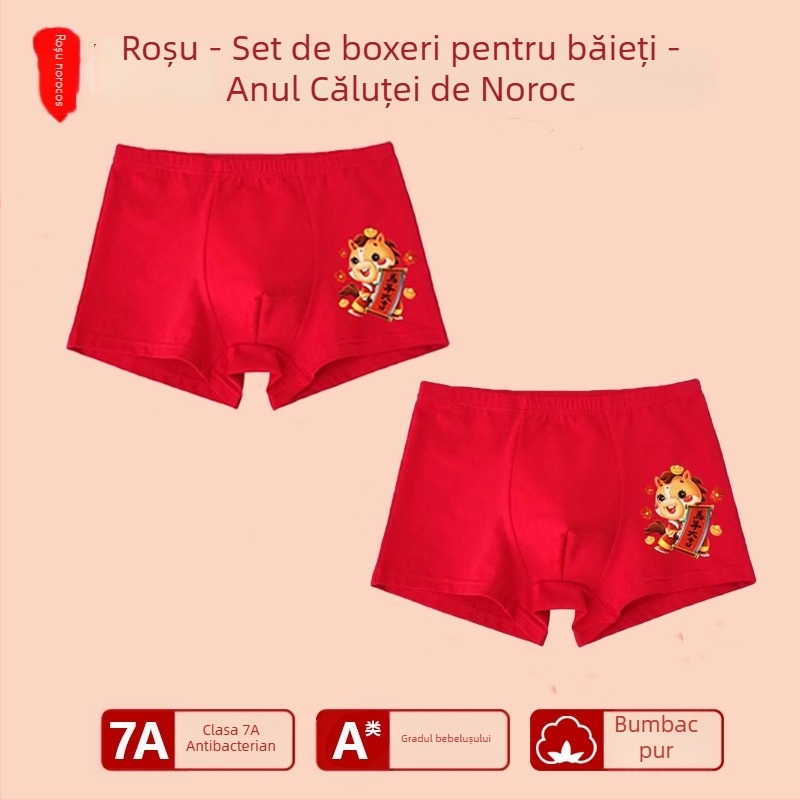 Chiloți pentru băieți, talie medie, 95% bumbac, Clasă de siguranță A, pentru copii mai mari