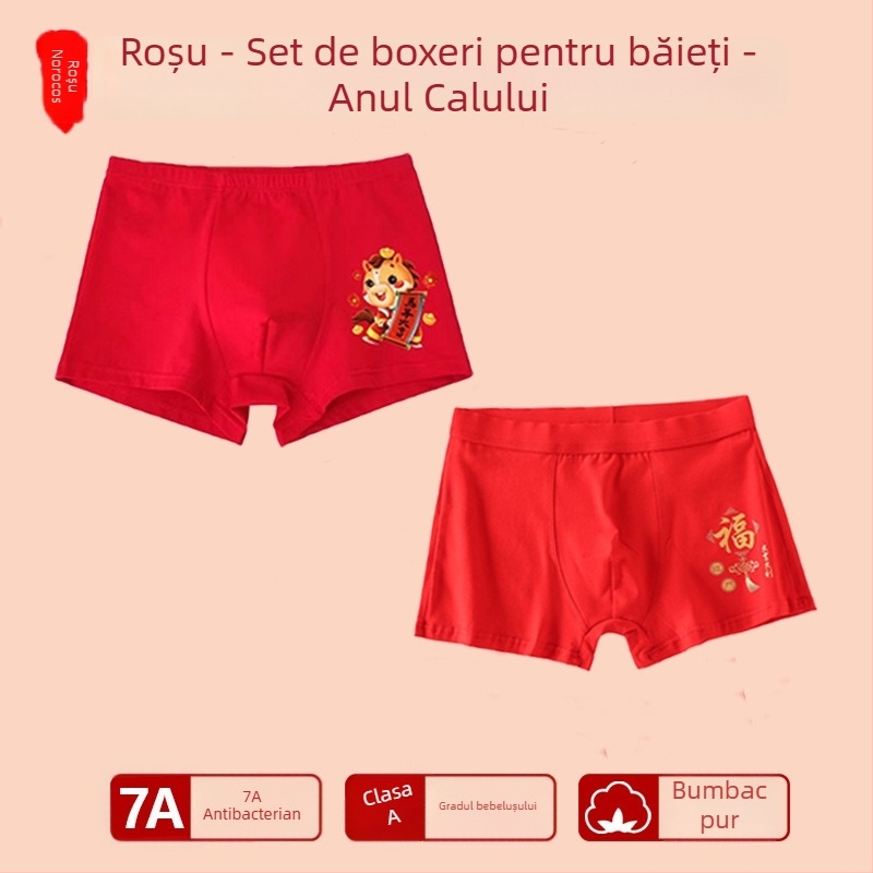 Chiloți pentru băieți, talie medie, 95% bumbac, Clasă de siguranță A, pentru copii mai mari