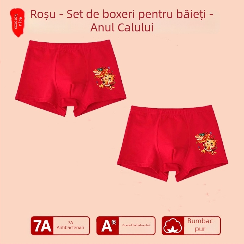 Chiloți pentru băieți, talie medie, 95% bumbac, Clasă de siguranță A, pentru copii mai mari