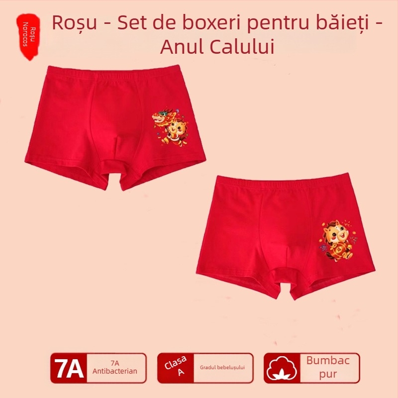 Chiloți pentru băieți, talie medie, 95% bumbac, Clasă de siguranță A, pentru copii mai mari