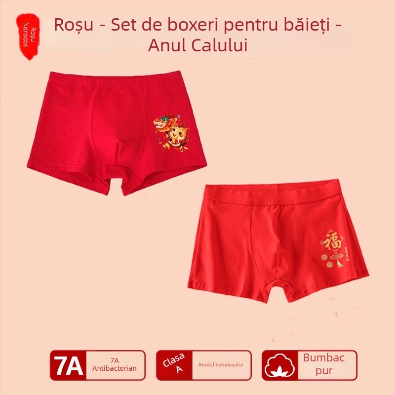 Chiloți pentru băieți, talie medie, 95% bumbac, Clasă de siguranță A, pentru copii mai mari