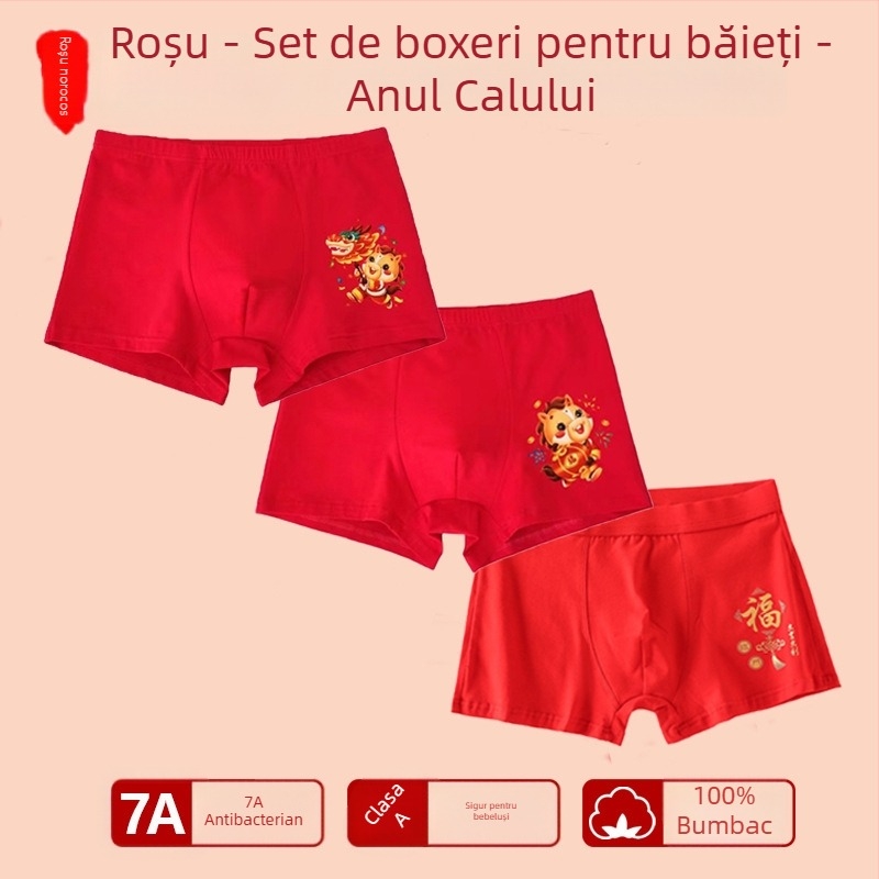 Chiloți pentru băieți, talie medie, 95% bumbac, Clasă de siguranță A, pentru copii mai mari