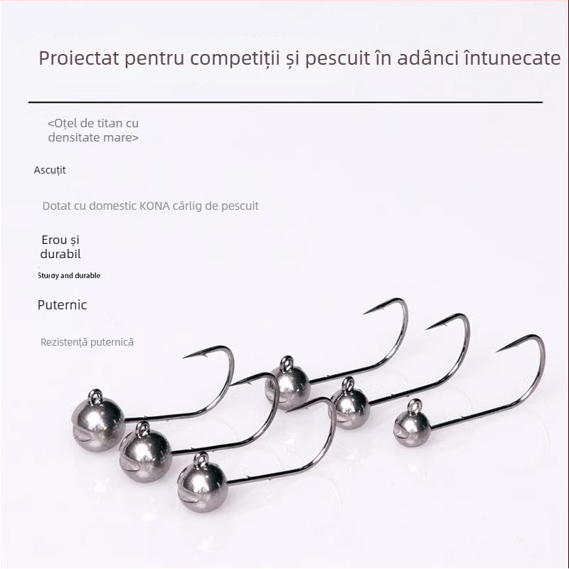 Cârlig de pescuit cu cap de oțel wolfram, fără cârlig, pentru biban negru, anti-încâlcire, pescuit în lac rezervoar