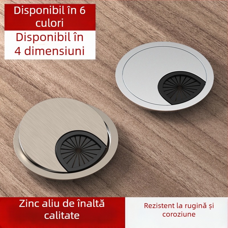 Capac pentru gaura de cablu birou – aliaj zinciu, model 006, Tai Yanchen, pentru birou și birou de calculator, stil chinez nou