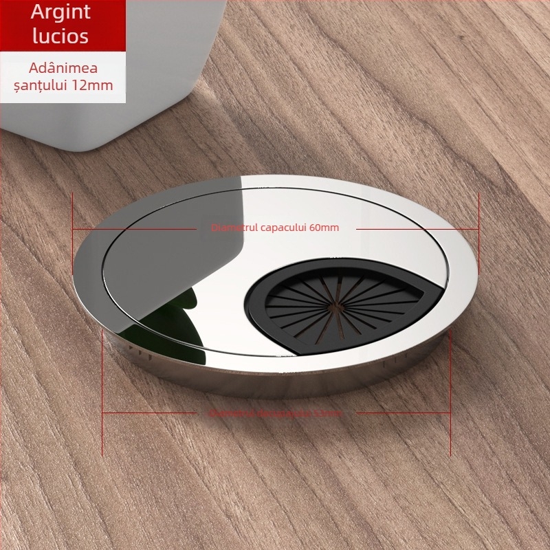 Capac pentru gaura de cablu birou – aliaj zinciu, model 006, Tai Yanchen, pentru birou și birou de calculator, stil chinez nou