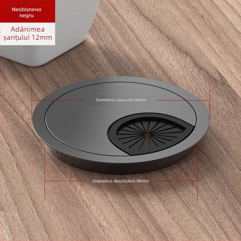 Capac pentru gaura de cablu birou – aliaj zinciu, model 006, Tai Yanchen, pentru birou și birou de calculator, stil chinez nou