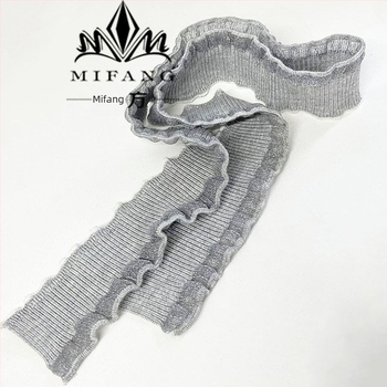 Accesoriu pentru guler și manșete din dantelă elastică, design primăvară-toamnă, bumbac cu căptușeală mercerizată, brand Honey Recipe, primăvara 2025