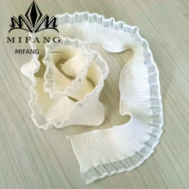 Accesoriu pentru guler și manșete din dantelă elastică, design primăvară-toamnă, bumbac cu căptușeală mercerizată, brand Honey Recipe, primăvara 2025