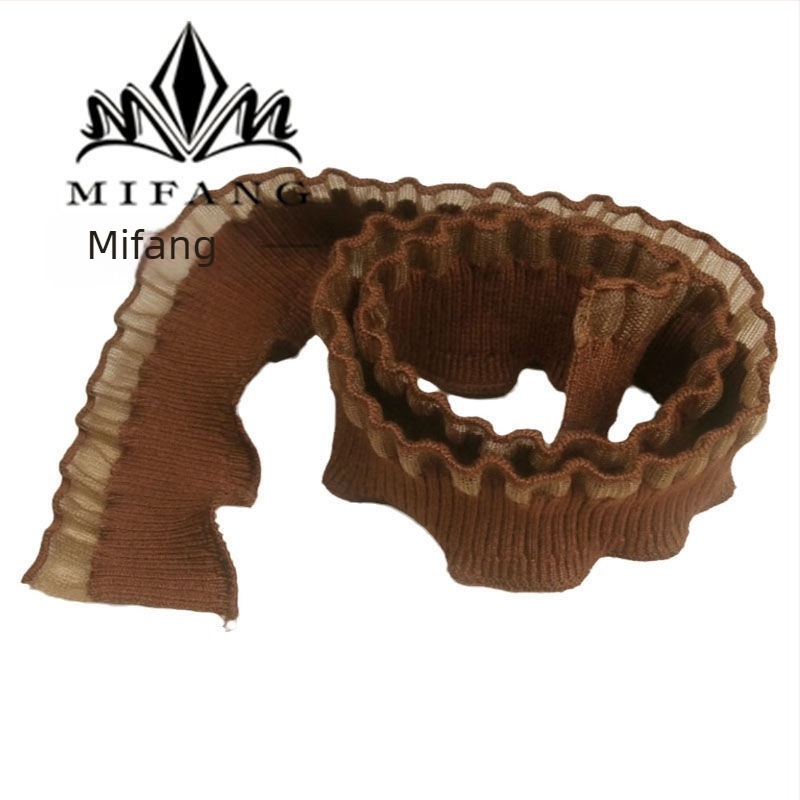 Accesoriu pentru guler și manșete din dantelă elastică, design primăvară-toamnă, bumbac cu căptușeală mercerizată, brand Honey Recipe, primăvara 2025