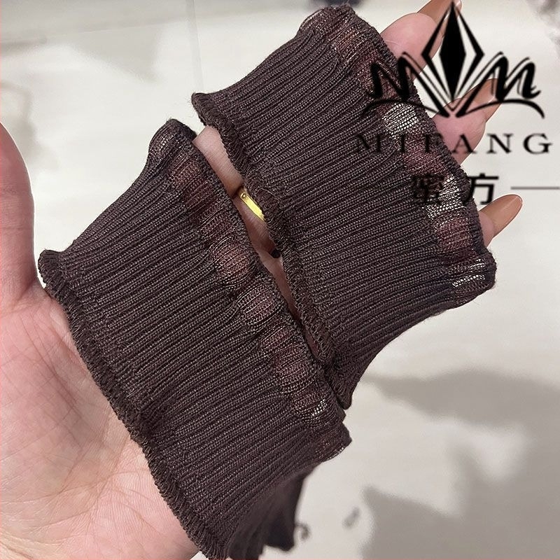 Accesoriu pentru guler și manșete din dantelă elastică, design primăvară-toamnă, bumbac cu căptușeală mercerizată, brand Honey Recipe, primăvara 2025