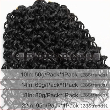 Perucă croșetă Yunjin YJ-GOGO - GoGo Curl, stil exotic, fibră de mătase locală, proces mecanic, schimbare formă