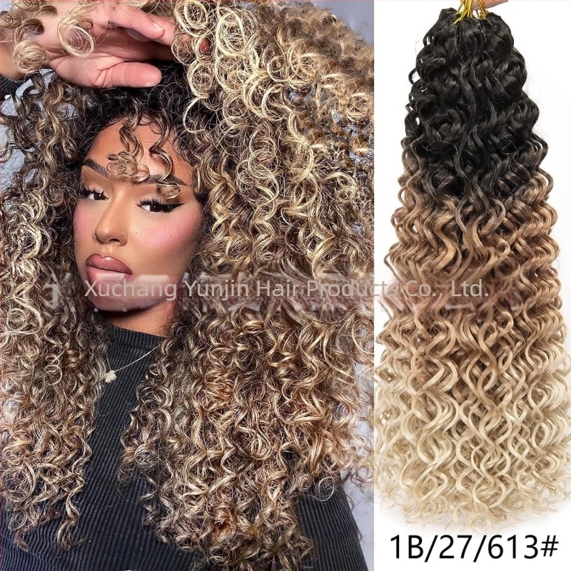 Perucă croșetă Yunjin YJ-GOGO - GoGo Curl, stil exotic, fibră de mătase locală, proces mecanic, schimbare formă