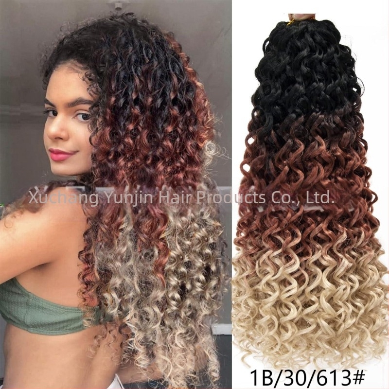 Perucă croșetă Yunjin YJ-GOGO - GoGo Curl, stil exotic, fibră de mătase locală, proces mecanic, schimbare formă