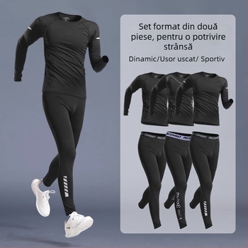 Gold ship Set de compresie sport pentru bărbați și femei – uscare rapidă, înaltă elastitate; poliester 95% / spandex 5% pentru vară