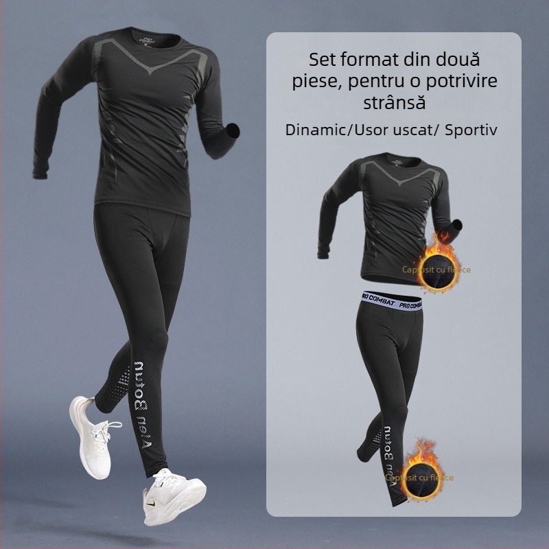 Gold ship Set de compresie sport pentru bărbați și femei – uscare rapidă, înaltă elastitate; poliester 95% / spandex 5% pentru vară