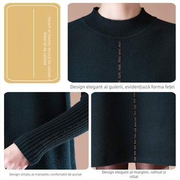 Set feminin etnic încălzit: Top tricotat din plasă și fustă lungă, conținut blană de iepure 80–90%, stil proaspăt și drăguț