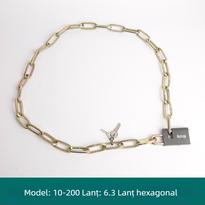 Oakman Lanț de siguranță pentru biciclete și motociclete – lanț din fier pentru uși din sticlă și exterior, personalizabil, stil modern