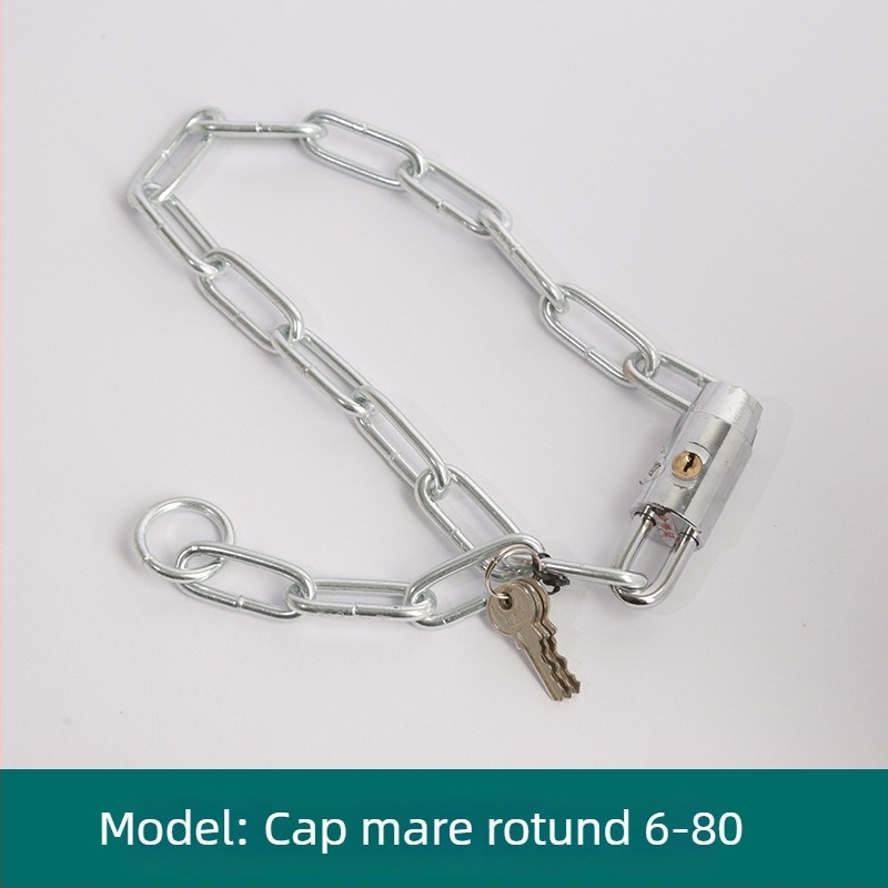 Oakman Lanț de siguranță pentru biciclete și motociclete – lanț din fier pentru uși din sticlă și exterior, personalizabil, stil modern