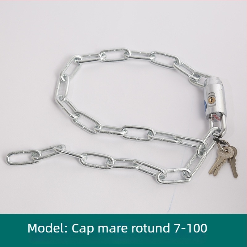 Oakman Lanț de siguranță pentru biciclete și motociclete – lanț din fier pentru uși din sticlă și exterior, personalizabil, stil modern