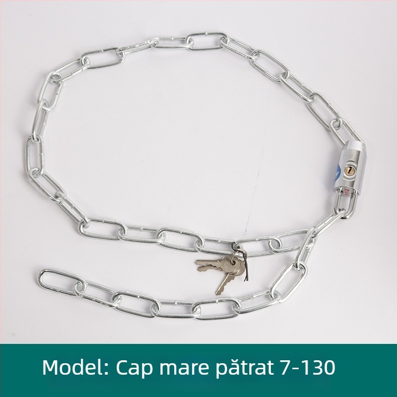 Oakman Lanț de siguranță pentru biciclete și motociclete – lanț din fier pentru uși din sticlă și exterior, personalizabil, stil modern