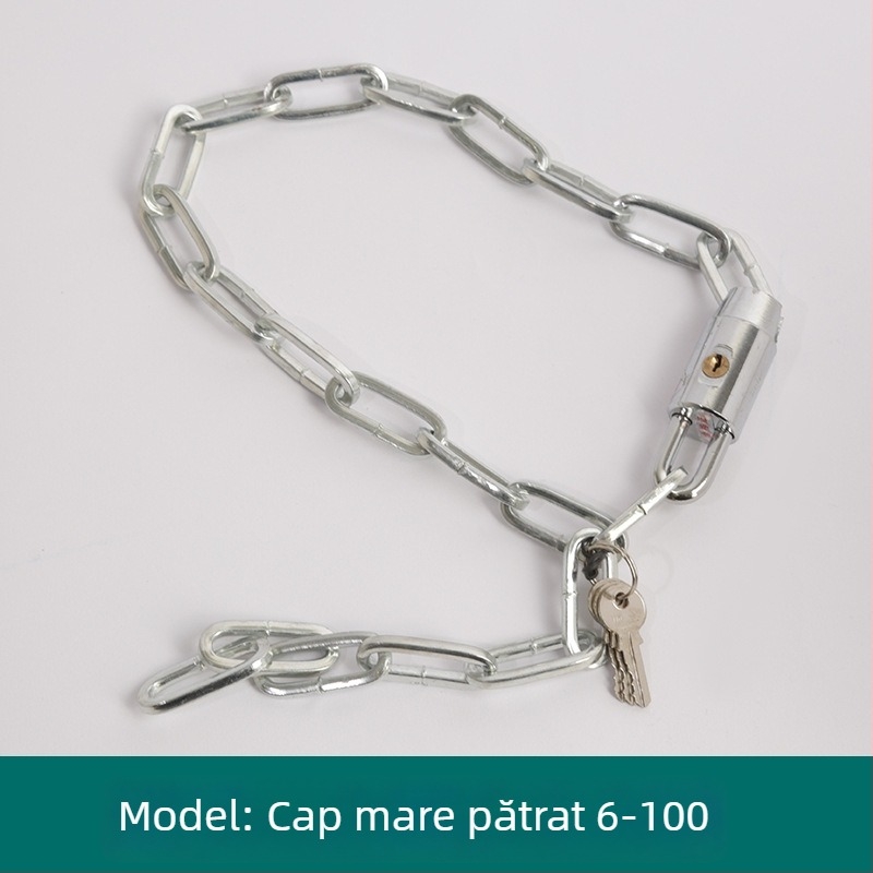 Oakman Lanț de siguranță pentru biciclete și motociclete – lanț din fier pentru uși din sticlă și exterior, personalizabil, stil modern