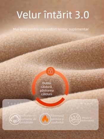 Pantaloni bootcut pentru talie mică, cu siluetă ușor evazată, căptușeală groasă de fleece, elasticitate înaltă