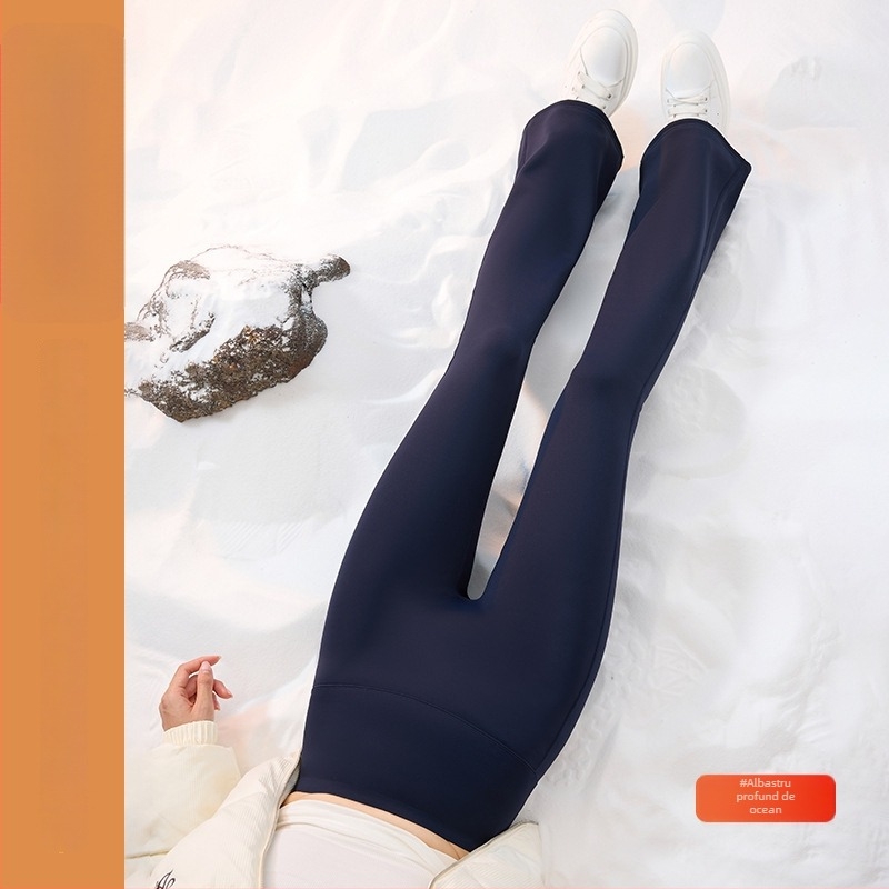 Pantaloni bootcut pentru talie mică, cu siluetă ușor evazată, căptușeală groasă de fleece, elasticitate înaltă