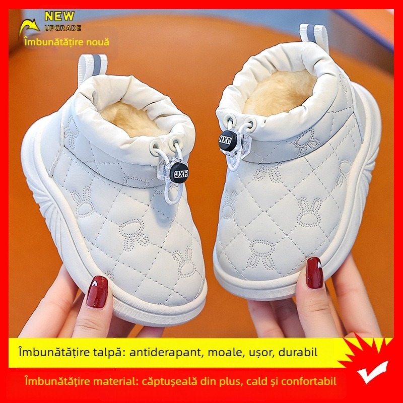 Dew Rabbit Ghete de gleznă pentru copii: iarnă, impermeabile, antiderapante, din piele artificială, pentru 1–12 ani