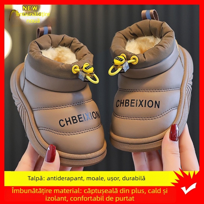 Dew Rabbit Ghete de gleznă pentru copii: iarnă, impermeabile, antiderapante, din piele artificială, pentru 1–12 ani