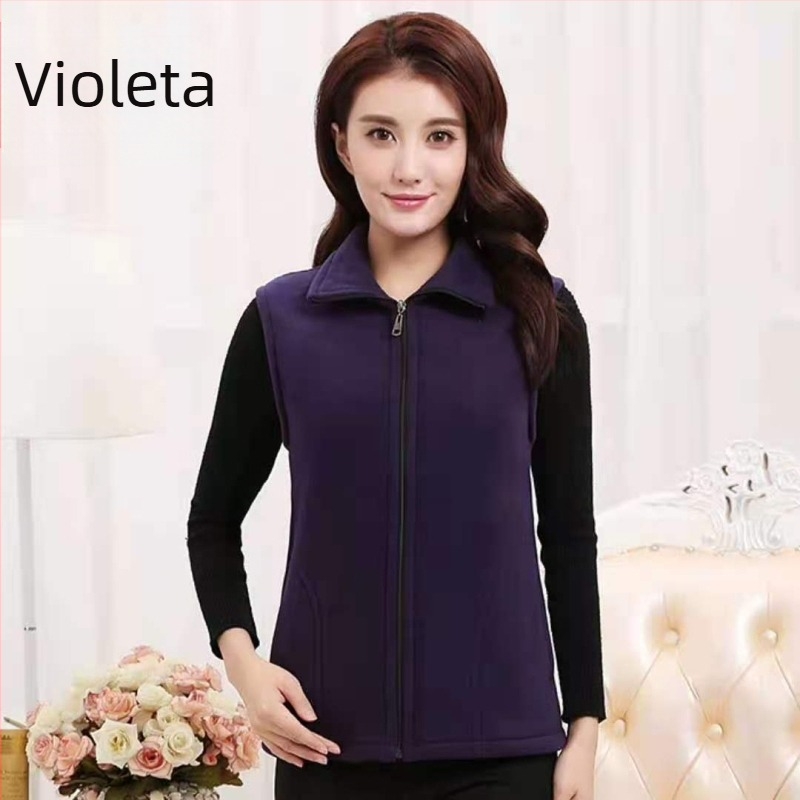 Vesta tricot fleece pentru femei — stil coreean, urban leisure, 100% poliester, amestec fibre chimice, fără glugă