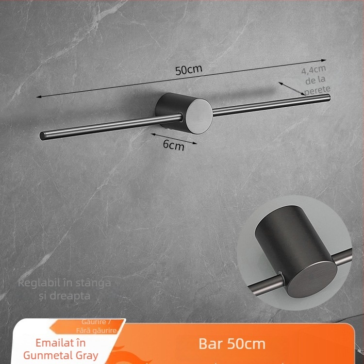 Bară de prosoape din cupru, finisaj periat, stil minimalist, cu un singur etaj, pentru baie, depozitare, sarcină 10