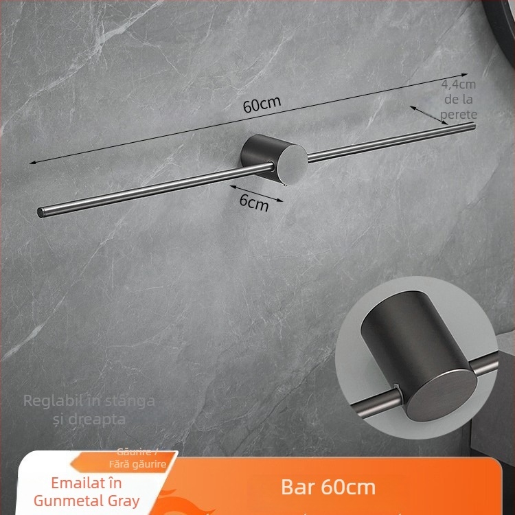 Bară de prosoape din cupru, finisaj periat, stil minimalist, cu un singur etaj, pentru baie, depozitare, sarcină 10