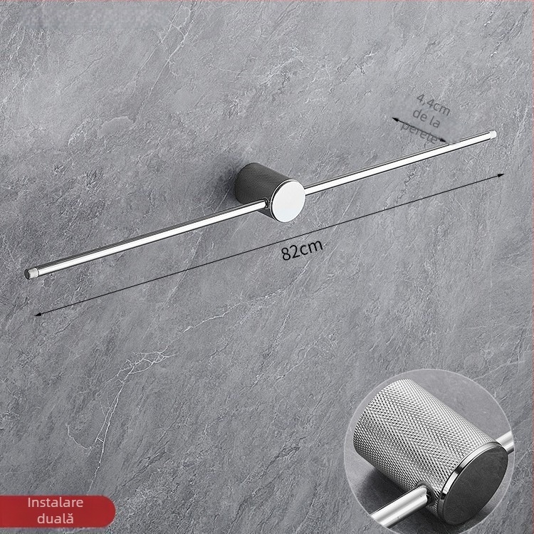 Bară de prosoape din cupru, finisaj periat, stil minimalist, cu un singur etaj, pentru baie, depozitare, sarcină 10