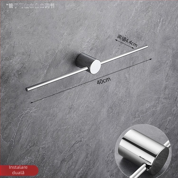 Bară de prosoape din cupru, finisaj periat, stil minimalist, cu un singur etaj, pentru baie, depozitare, sarcină 10