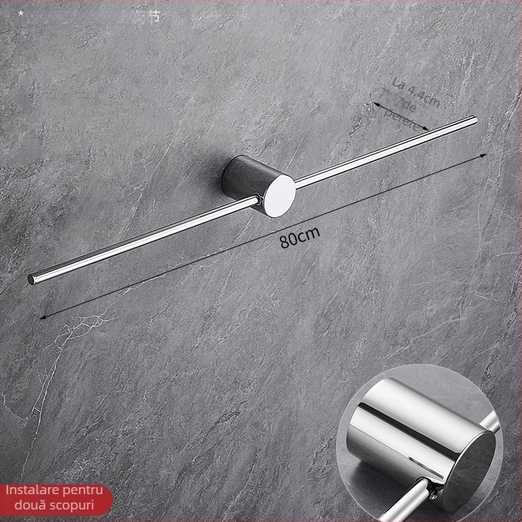 Bară de prosoape din cupru, finisaj periat, stil minimalist, cu un singur etaj, pentru baie, depozitare, sarcină 10