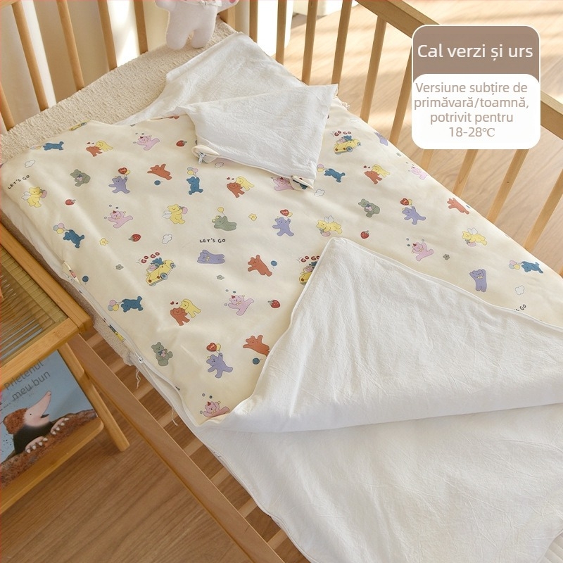 Sac de dormit pentru nou-născuți, bumbac 100%, umplutură poliester, design gros de iarnă, 0.55–1.0 kg