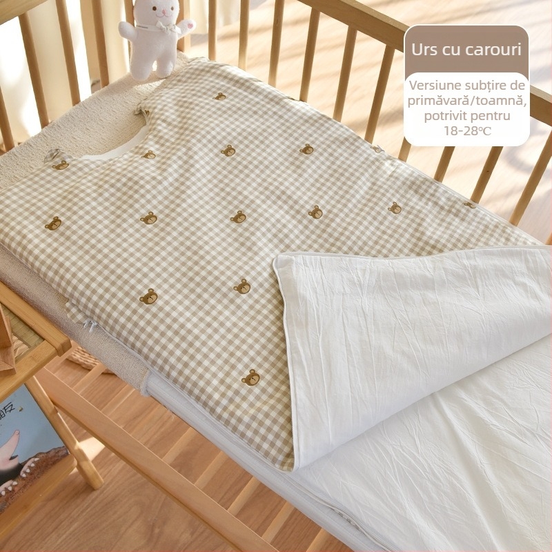 Sac de dormit pentru nou-născuți, bumbac 100%, umplutură poliester, design gros de iarnă, 0.55–1.0 kg