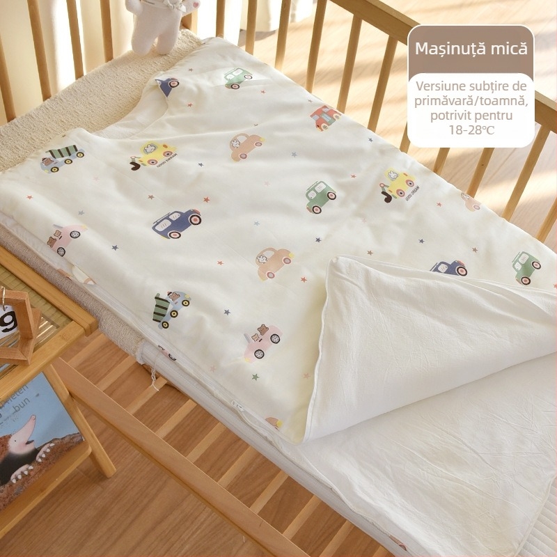 Sac de dormit pentru nou-născuți, bumbac 100%, umplutură poliester, design gros de iarnă, 0.55–1.0 kg
