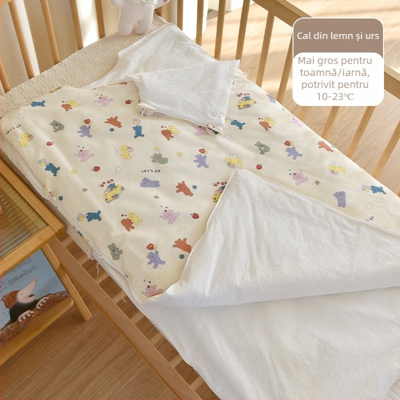 Sac de dormit pentru nou-născuți, bumbac 100%, umplutură poliester, design gros de iarnă, 0.55–1.0 kg