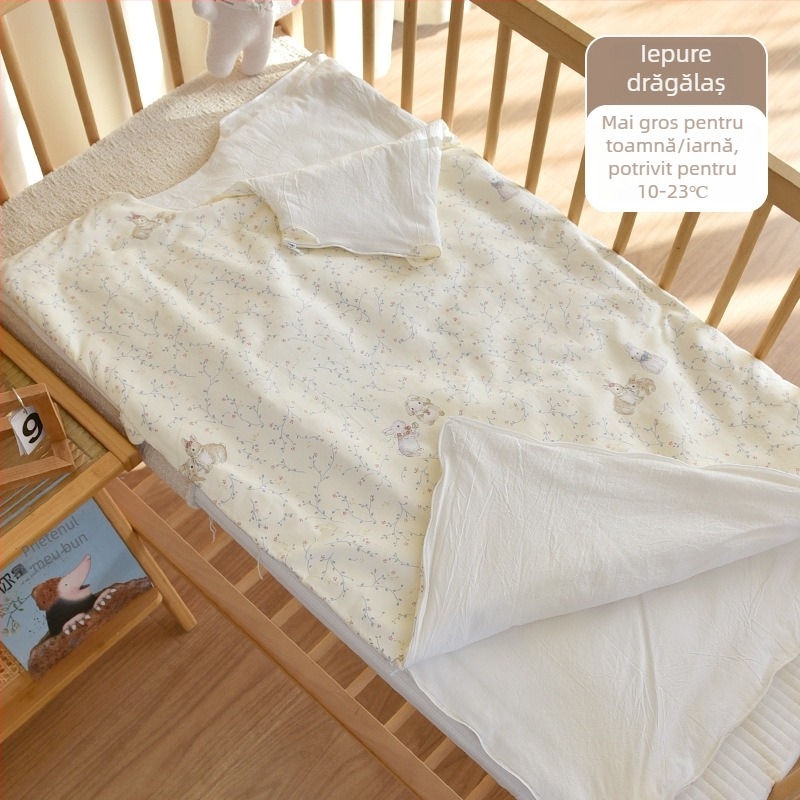 Sac de dormit pentru nou-născuți, bumbac 100%, umplutură poliester, design gros de iarnă, 0.55–1.0 kg