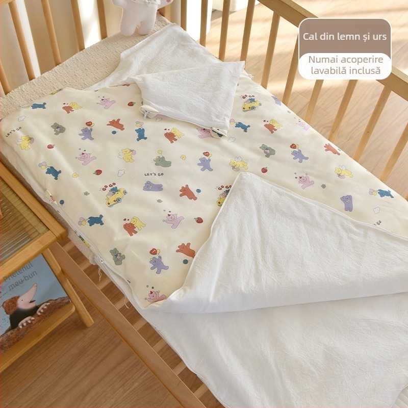 Sac de dormit pentru nou-născuți, bumbac 100%, umplutură poliester, design gros de iarnă, 0.55–1.0 kg