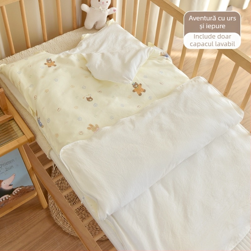 Sac de dormit pentru nou-născuți, bumbac 100%, umplutură poliester, design gros de iarnă, 0.55–1.0 kg