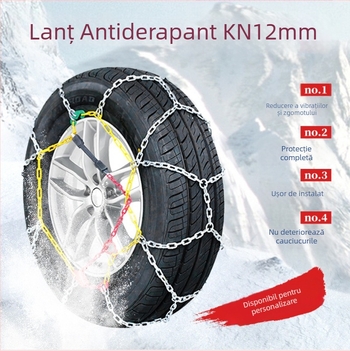 Lanț de zăpadă auto, model KN, 4 kg, pentru toate anvelopele auto, personalizare disponibilă