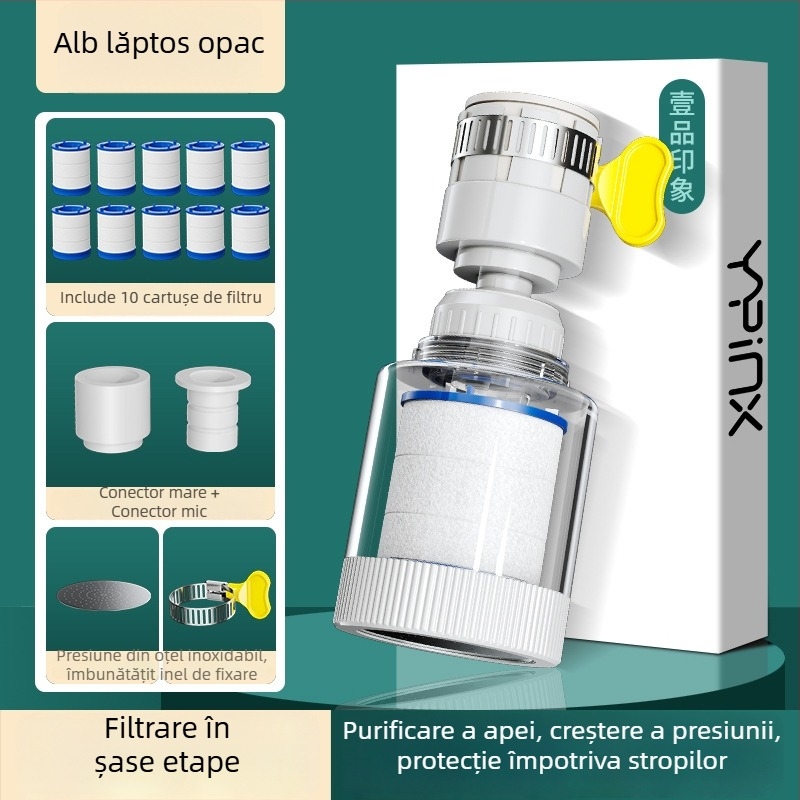Filtru pentru robinet – Extender pentru bucătărie, material PP, instalare directă, control pe o singură manetă, model L10205, First Impression, stil Light Luxury