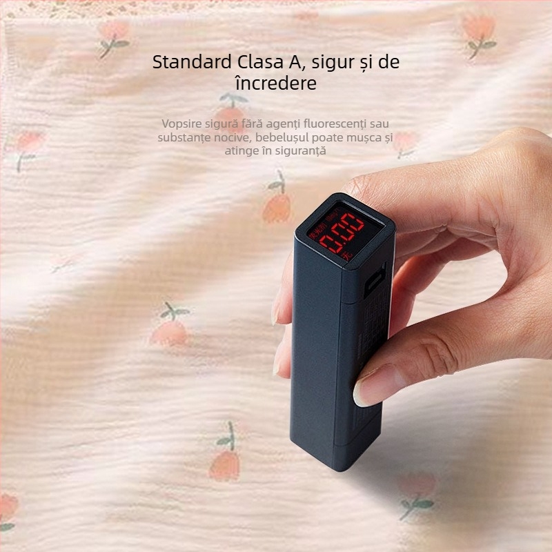 Pătură de înfășat din tifon pentru nou-născuți – imprimeu cu desene animate, 95% bumbac, pentru toate sezoanele