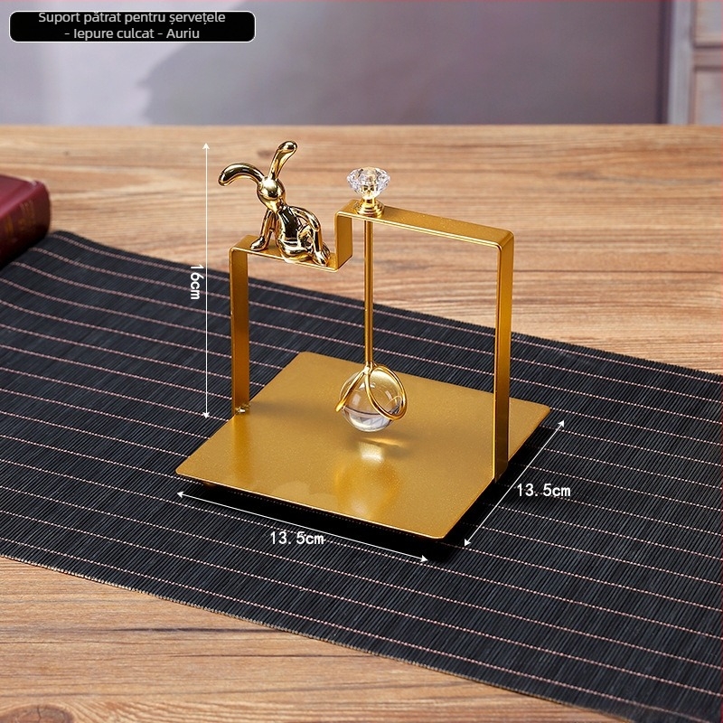 Suport pentru șervețele – design pătrat creativ, stil lux ușor, model 4231A, personalizabil, multifuncțional