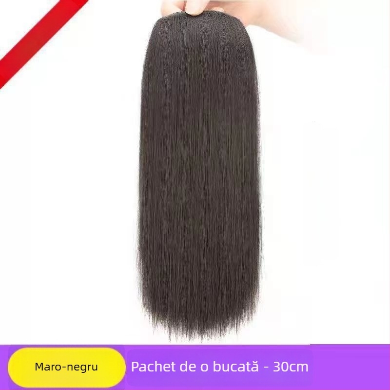 Ex06 Plăci de volum pentru păr — Două piese fără cusături pentru coroana și părțile laterale, păr drept, sârmă rezistentă la temperatură, design cu mecanism, nu se poate vopsi