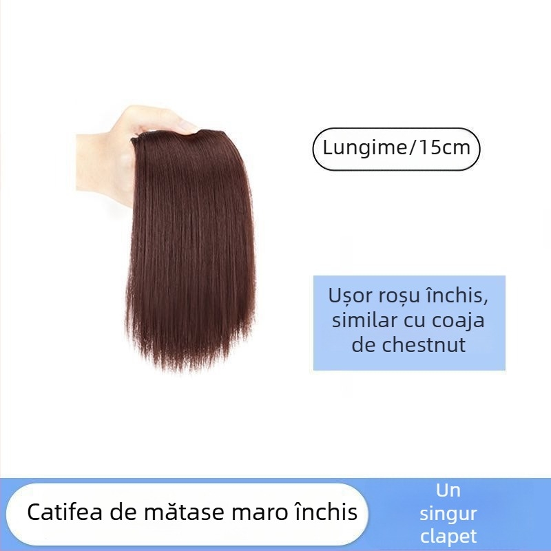 Ex06 Plăci de volum pentru păr — Două piese fără cusături pentru coroana și părțile laterale, păr drept, sârmă rezistentă la temperatură, design cu mecanism, nu se poate vopsi