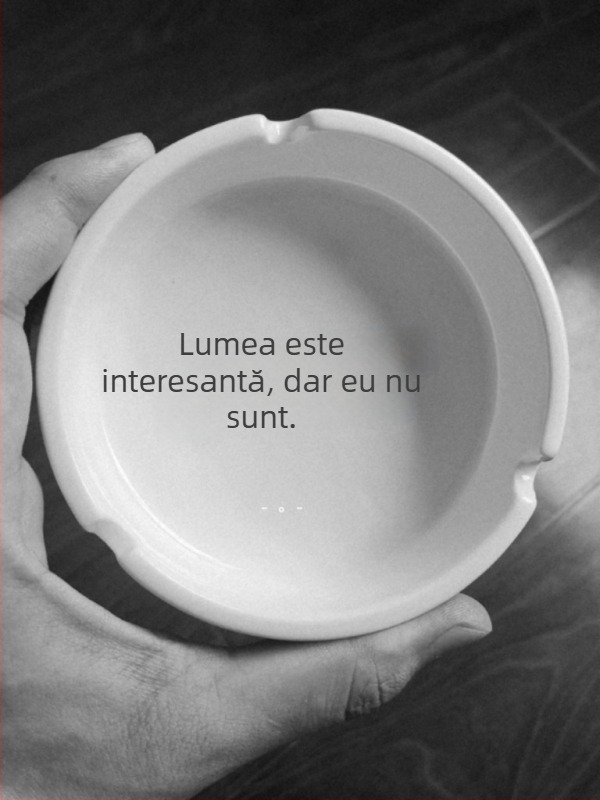 Vas de cenușă din ceramică, text gravat, model 985, marcă Yanshi